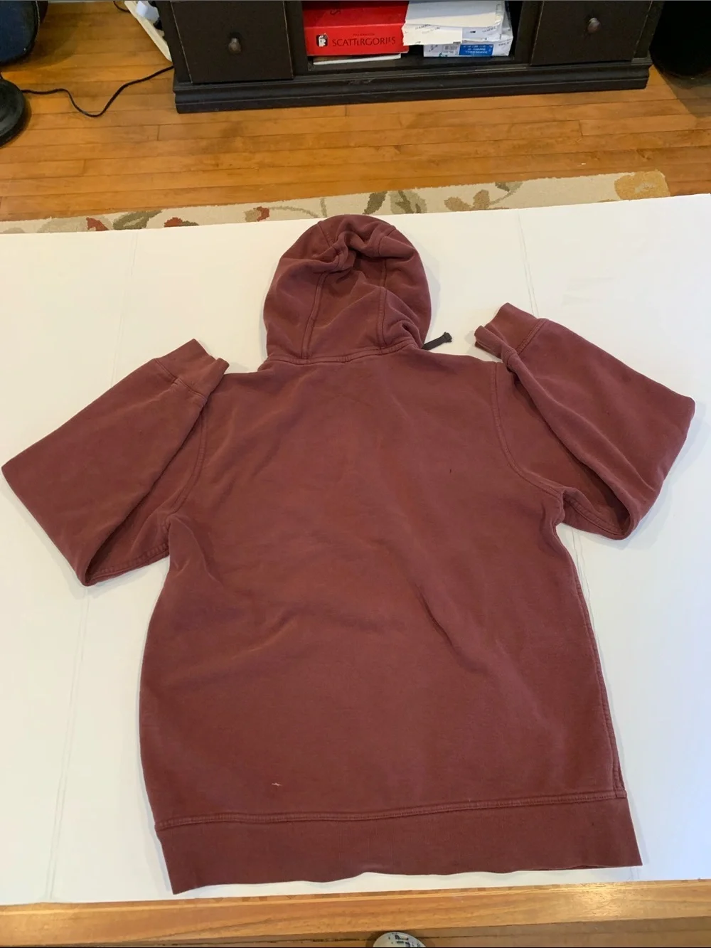 The North Face Men's Large Burgundy Thrashed Pullover Hooded Sweatshirt Hoodie
